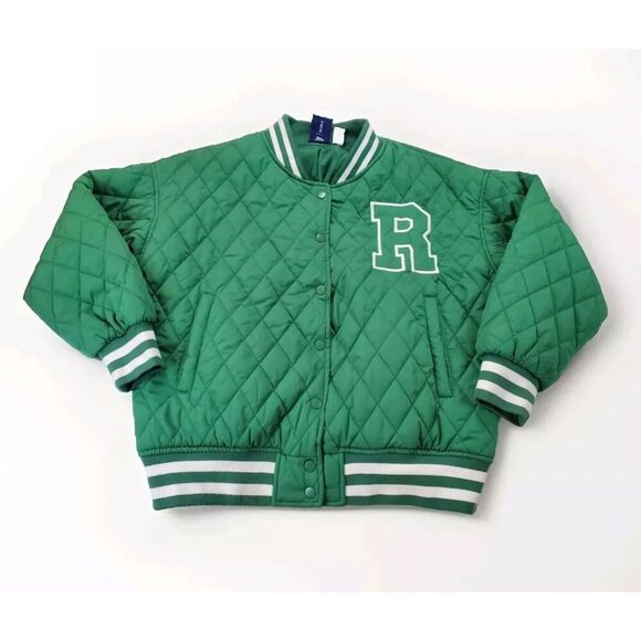 Reebok Forever 21 Collab Women's Jacket Quilted Green Small Embroidered Big Logo - Picture 1 of 8